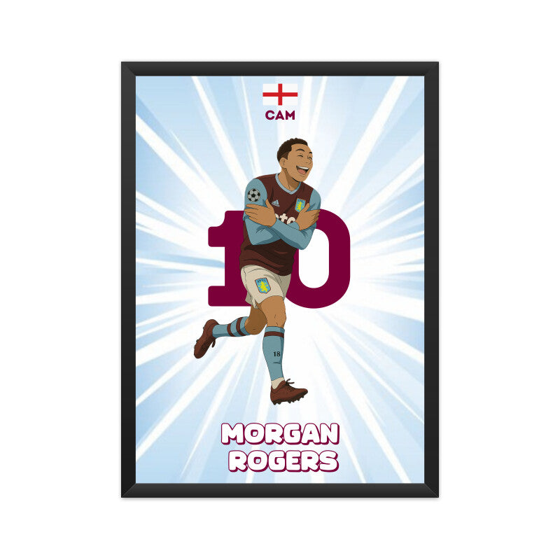 Morgan Rogers | Aston Villa Poster | Football collectibles