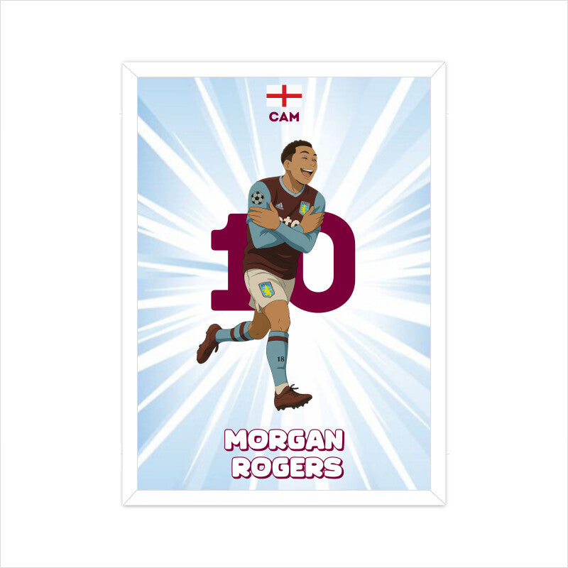Morgan Rogers | Aston Villa Poster | Football collectibles