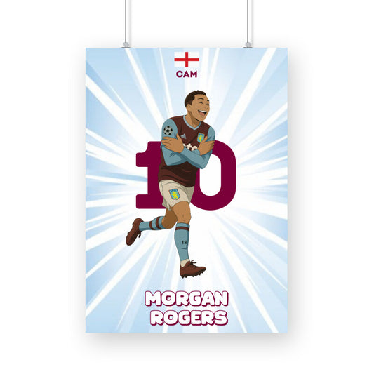 Morgan Rogers | Aston Villa Poster | Football collectibles